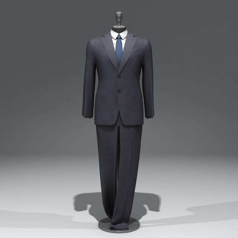 陈列室假人 - 男人的衣服3d模型